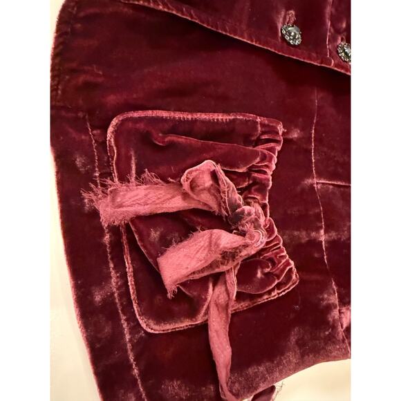 Vtg womens Polo Ralph Lauren Velvet Blazer Christmas Victorian Goth Sz L - Picture 9 of 10